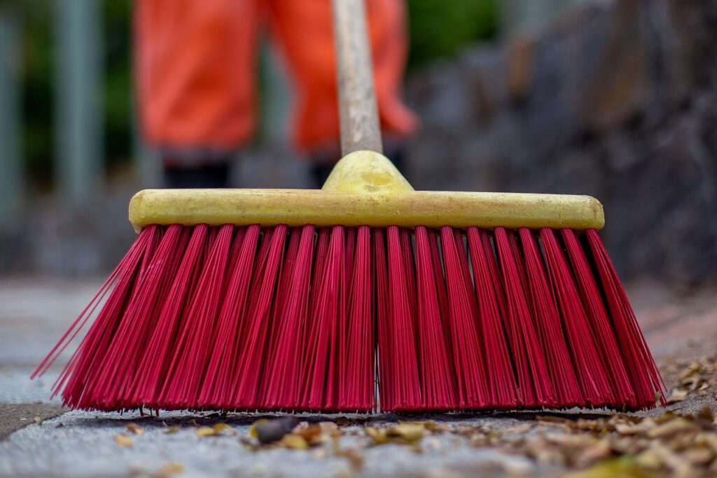 broom, cleaning, sweep, outdoors, street, pavement, urban cleaning, closeup, broom, broom, broom, broom, broom, sweep, sweep